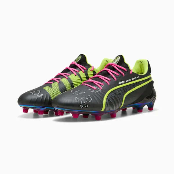 puma-king-ultimate-fgag-kidsuper-black-electric-lime-108437-01 Category | SUFC Jerseys & Football Gear